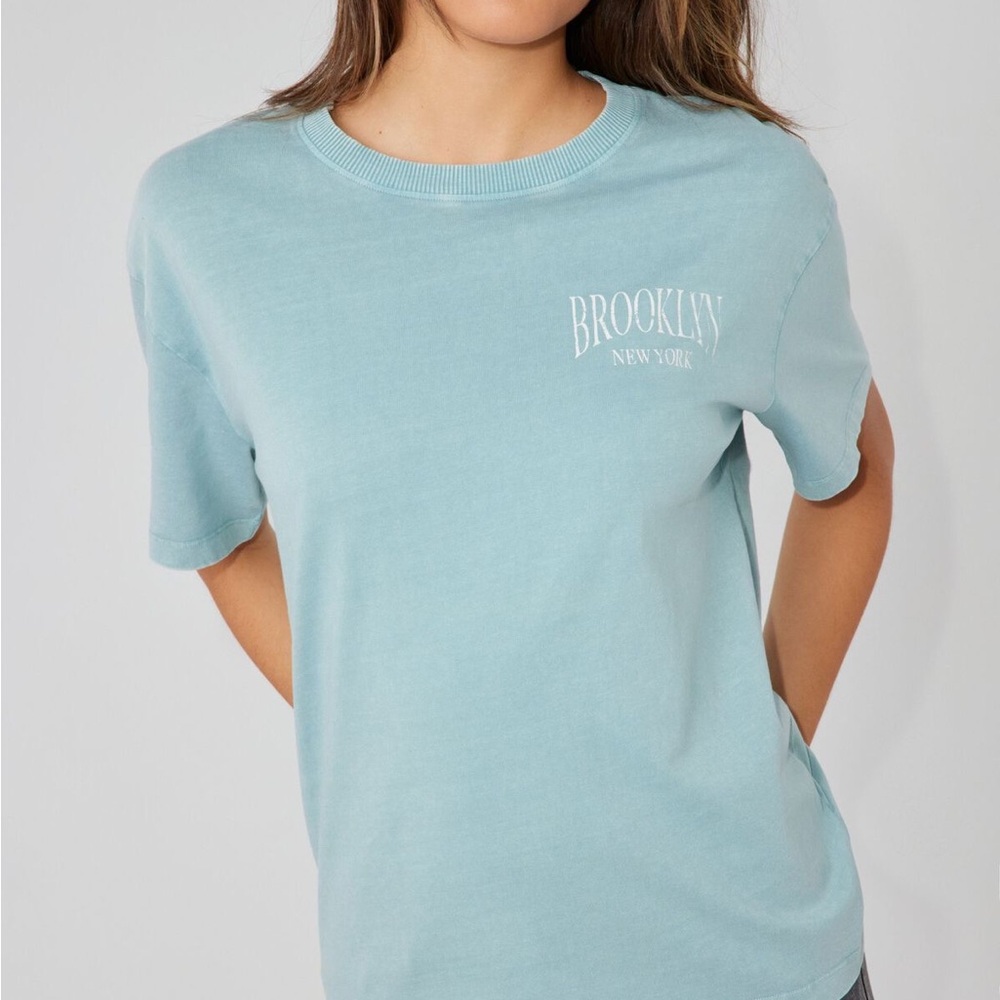 garage light teal comfortable ex-boyfriend tee